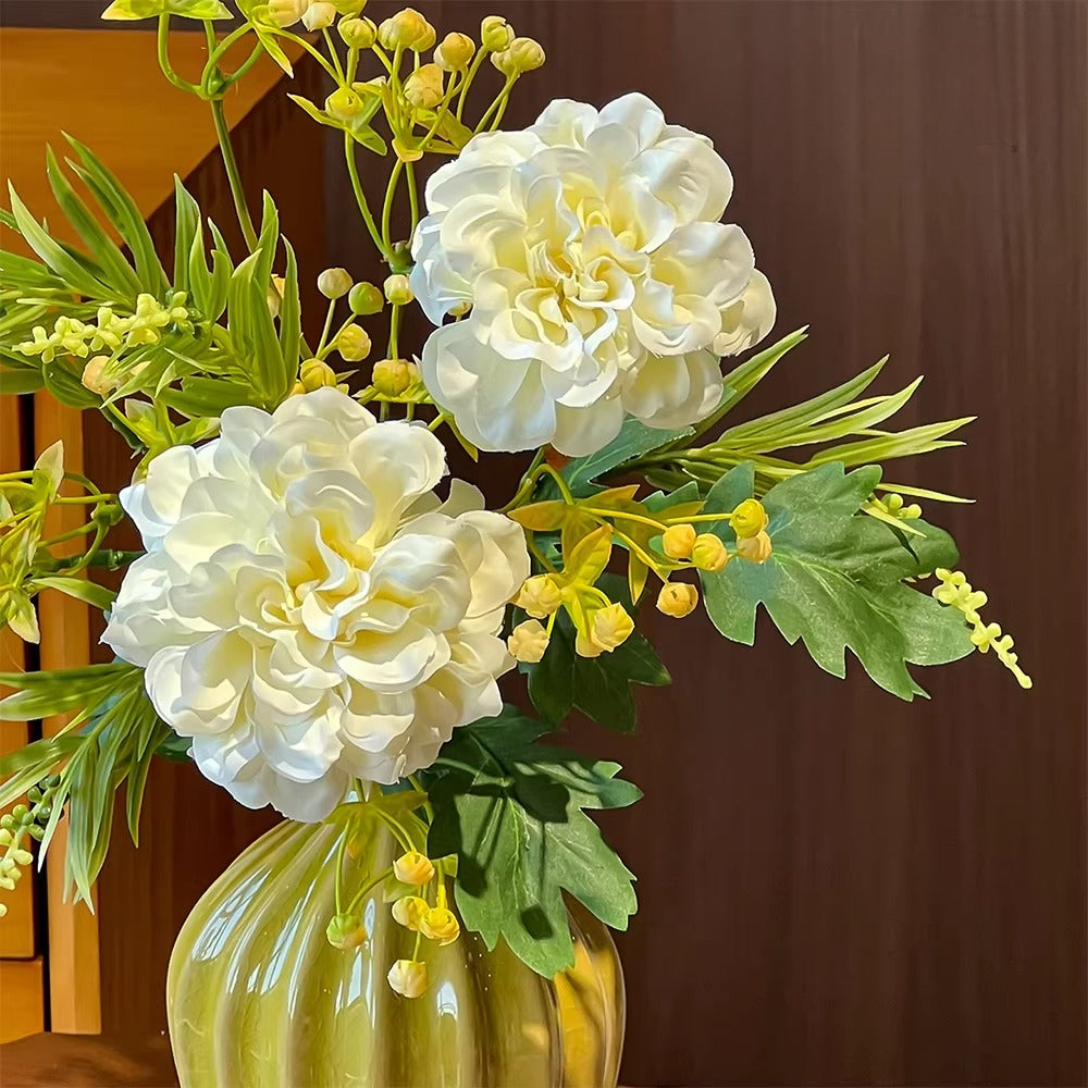 Luxe Cream Peony & Wattle Ensemble Faux Floral Arrangement