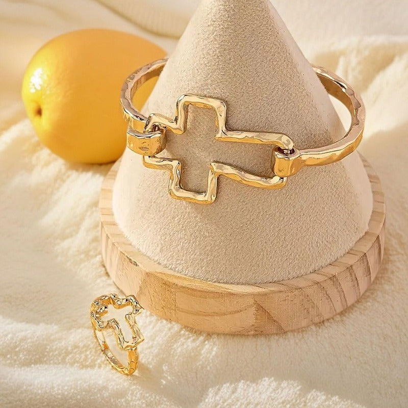 Artisan Textured Cross Cuff