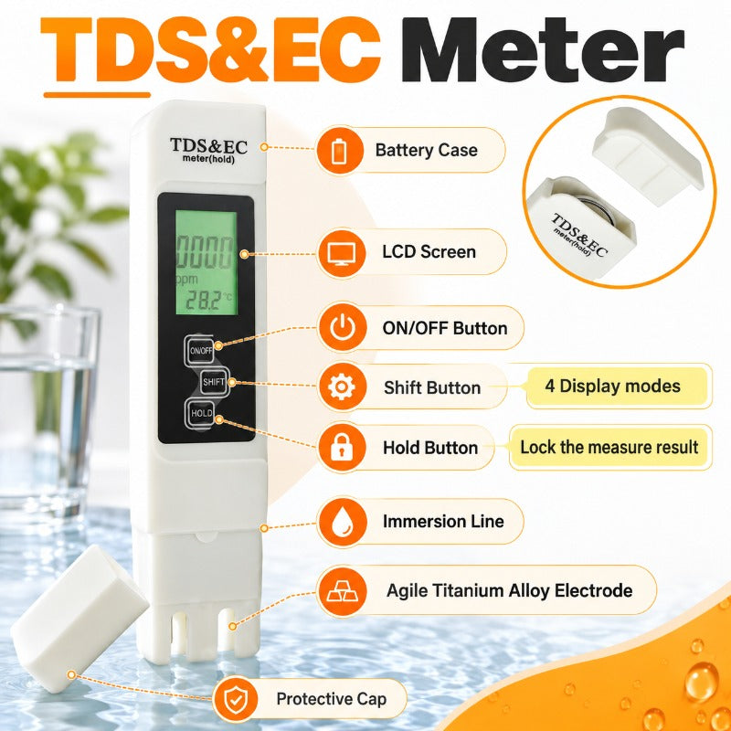 PureMeter 4 in 1 Tds Meter Digital Water Tester