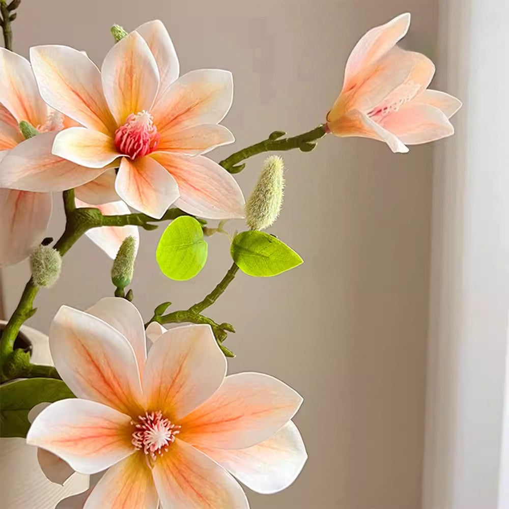 Luxe Ombré Magnolia Tabletop Faux Floral Arrangement