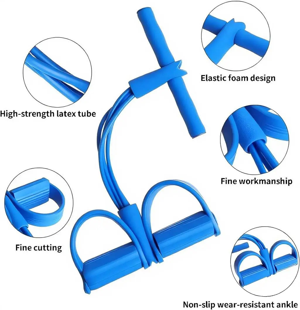 Pedal Resistance Band Trainer — Full Body, Home Gym, Yoga, Pilates, Toning, Workout
