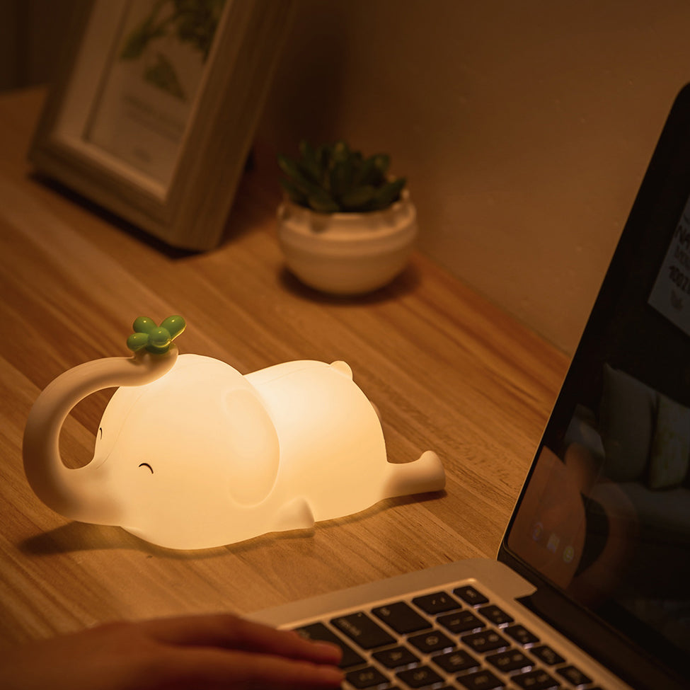 Maetiva® Squishy Silicone Flying Elephant LED Night Light - Perfect Gift for Kids and Girls