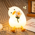 Maetiva® Squishy Silicone Duck Flower LED Night Light - Perfect Gift for Kids and Girls