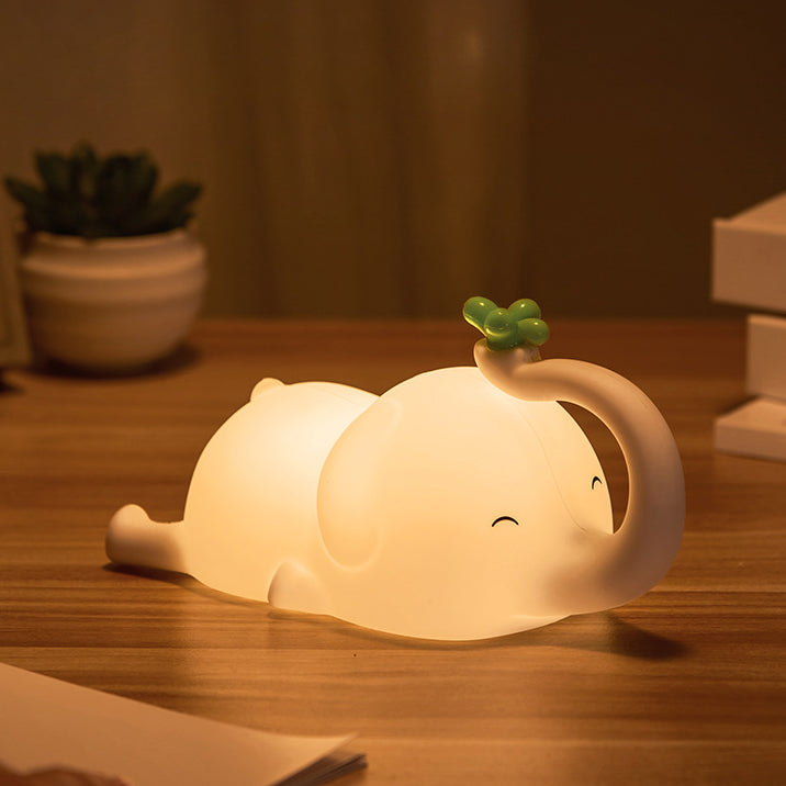 Maetiva® Squishy Silicone Flying Elephant LED Night Light - Perfect Gift for Kids and Girls