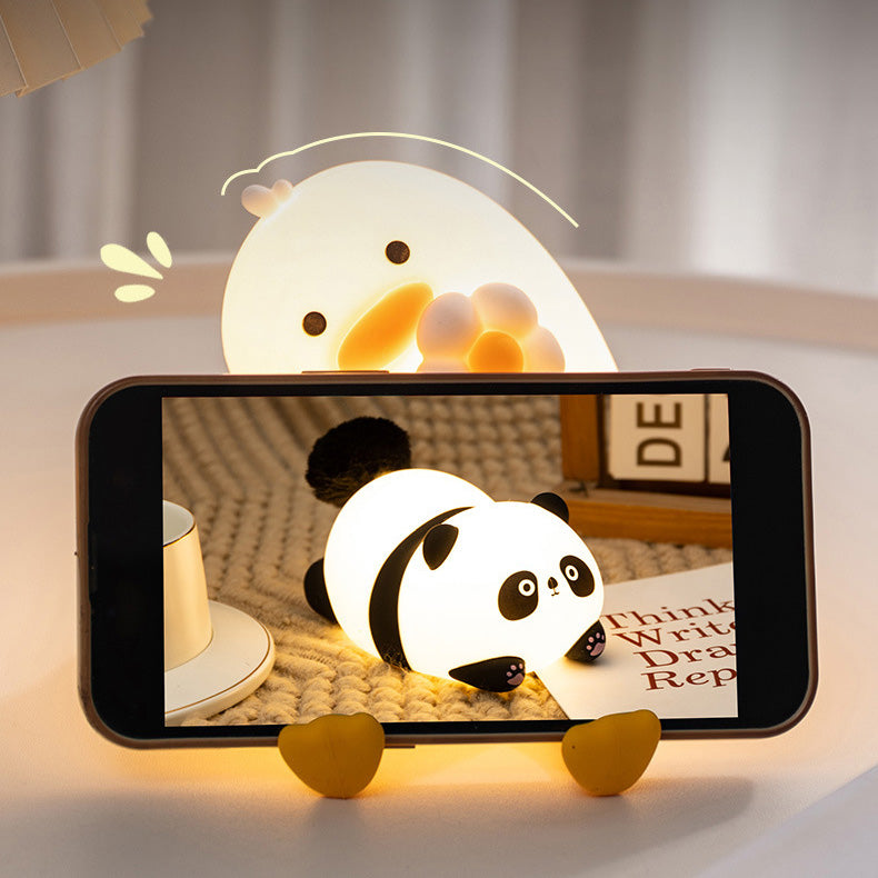Maetiva® Squishy Silicone Duck Flower LED Night Light - Perfect Gift for Kids and Girls