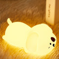 Maetiva® Adorable Puppy Night Light LED Squishy Silicone Tap Lamp Best Gift for Baby and Girl
