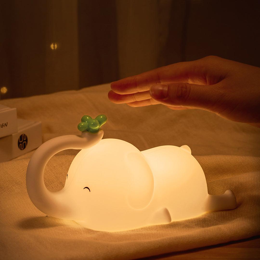 Maetiva® Squishy Silicone Flying Elephant LED Night Light - Perfect Gift for Kids and Girls