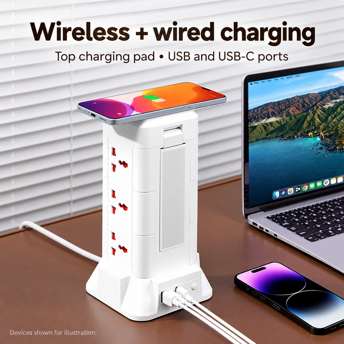 Desk Hero Lamp and Charging Tower