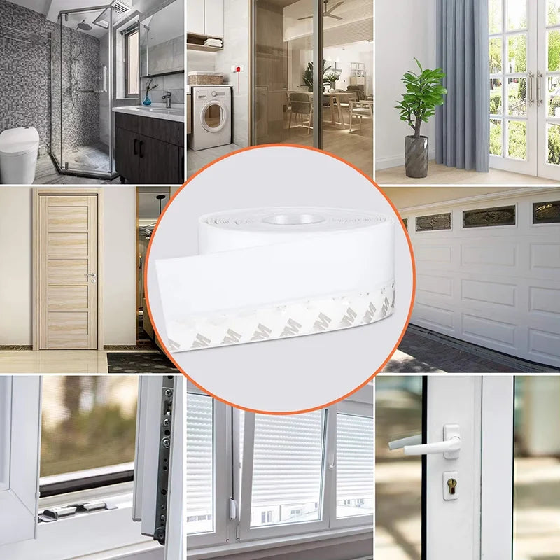 Door Weather Stripping — Self-Adhesive, Soundproof, Draft Stopper, Gap Blocker, Noise Reduction