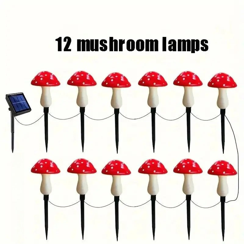 Whimsical Solar Mushroom Lights