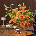 Ethereal Harvest Rose Ensemble Faux Floral Arrangement