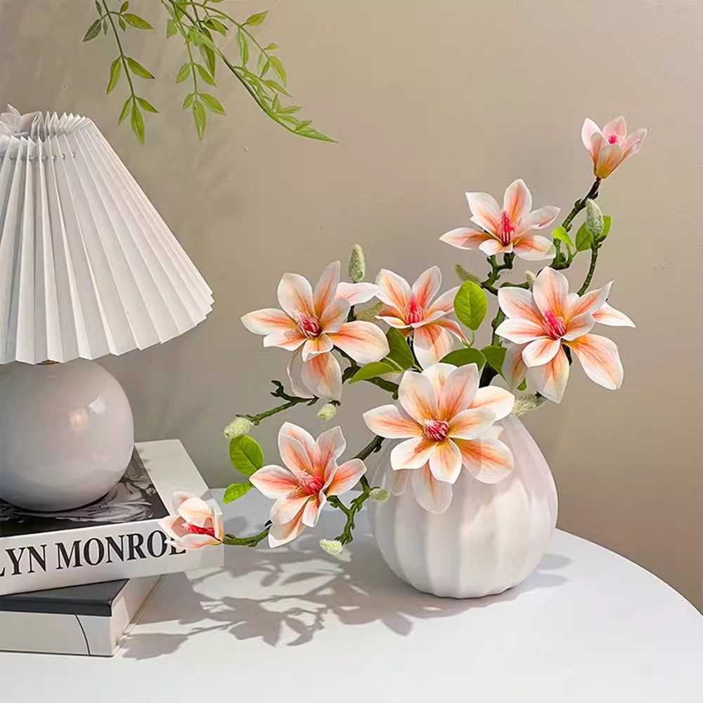 Luxe Ombré Magnolia Tabletop Faux Floral Arrangement