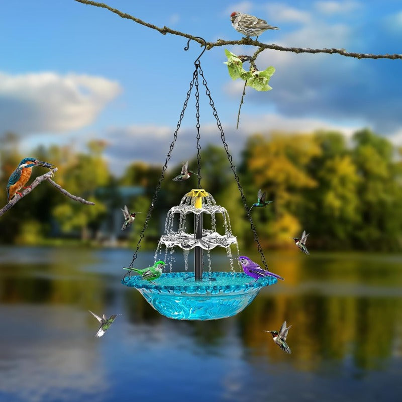 Solar Powered Hanging Bird Bath
