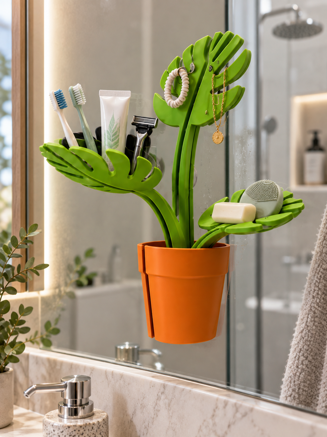 Mirror Pot Bathroom Organizer