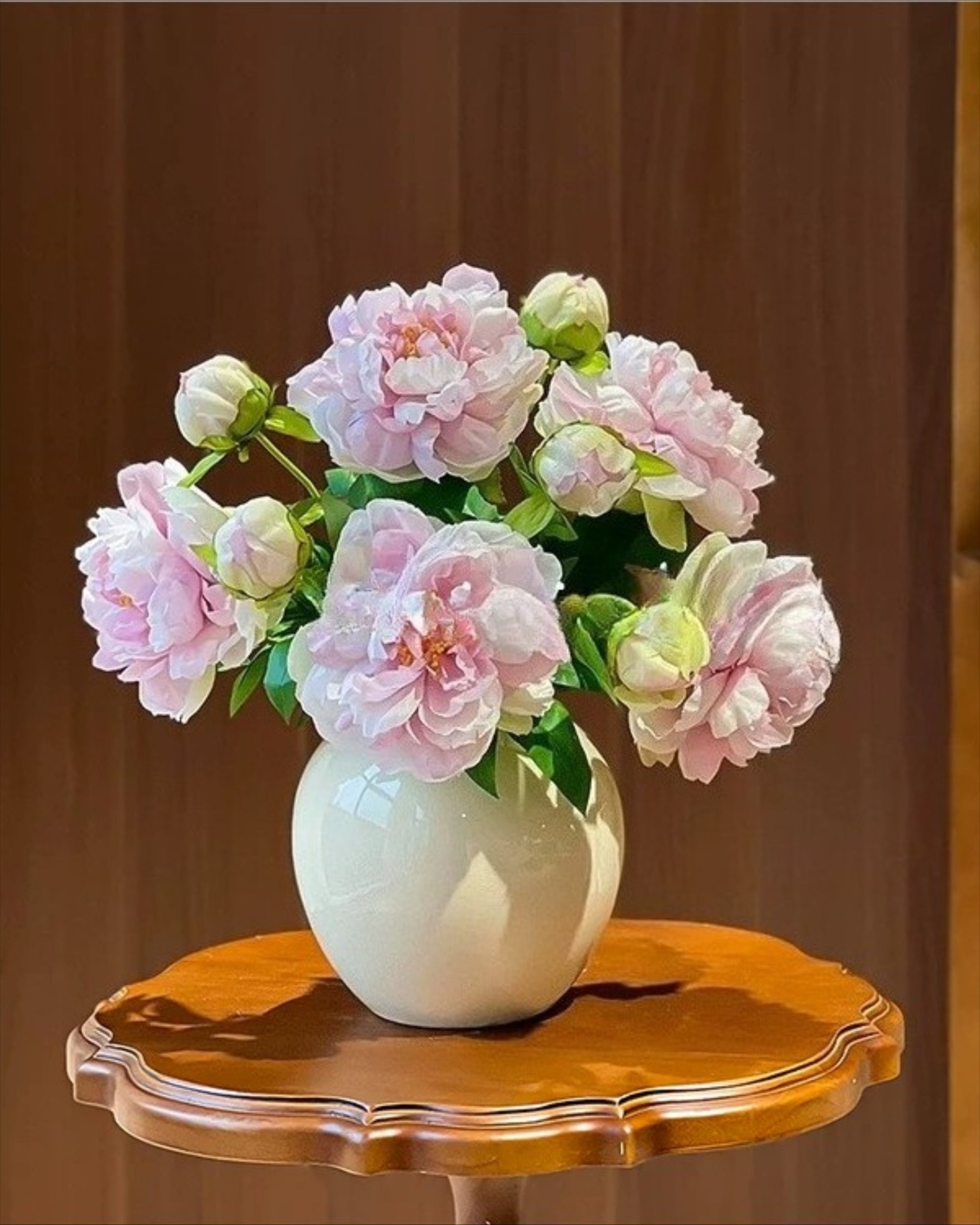 Blush Peony Bloom Faux Floral Arrangement
