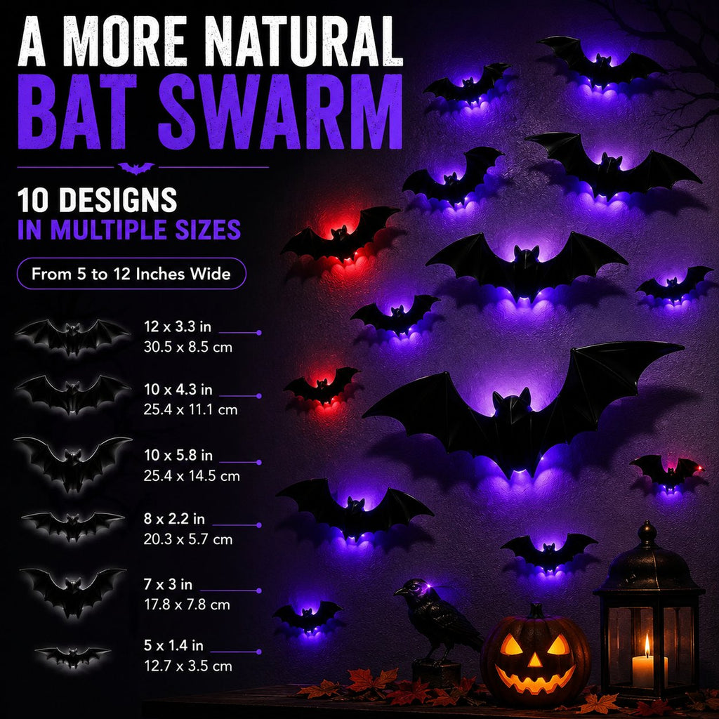 3D LED Flying Bat Wall Decor