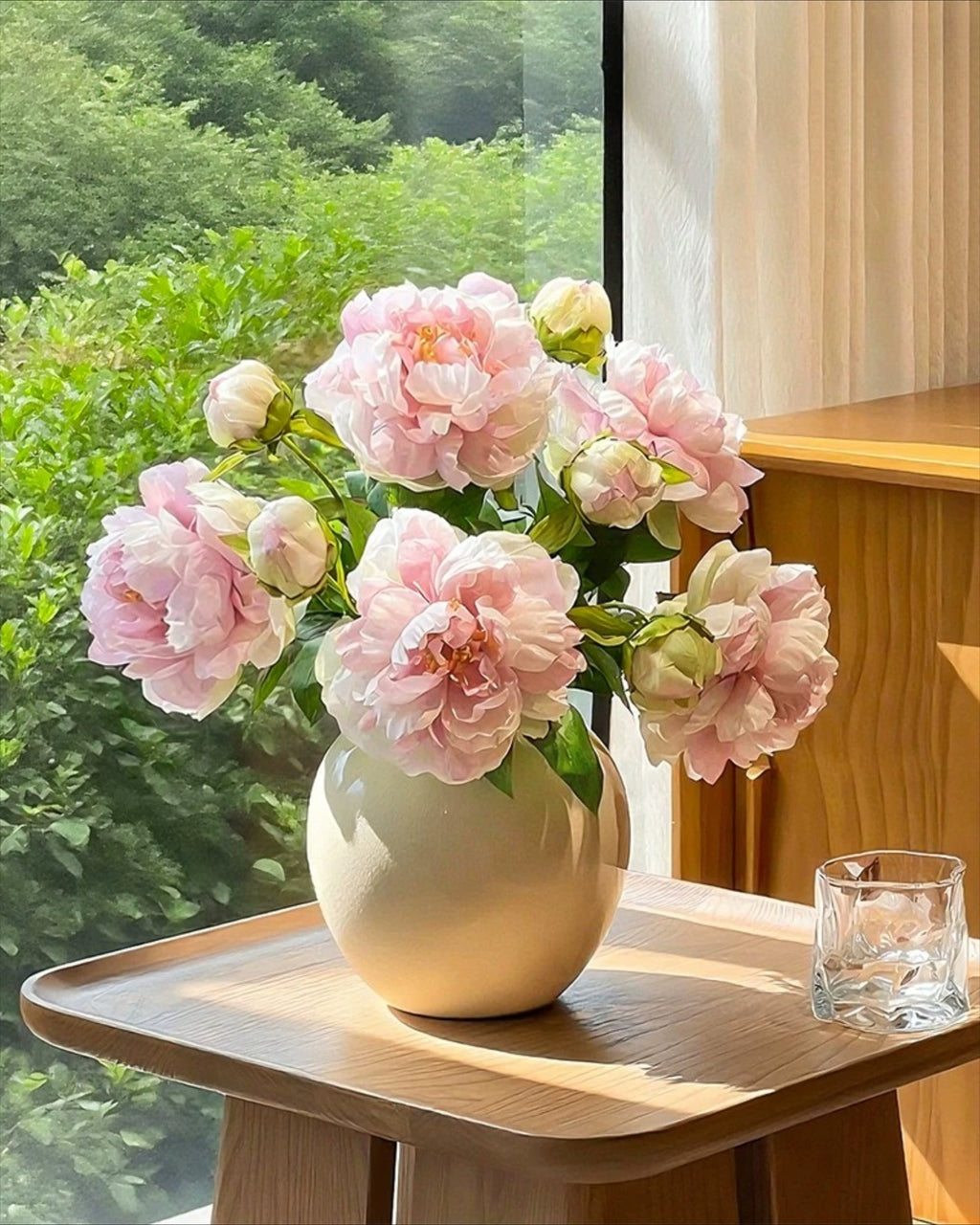 Blush Peony Bloom Faux Floral Arrangement