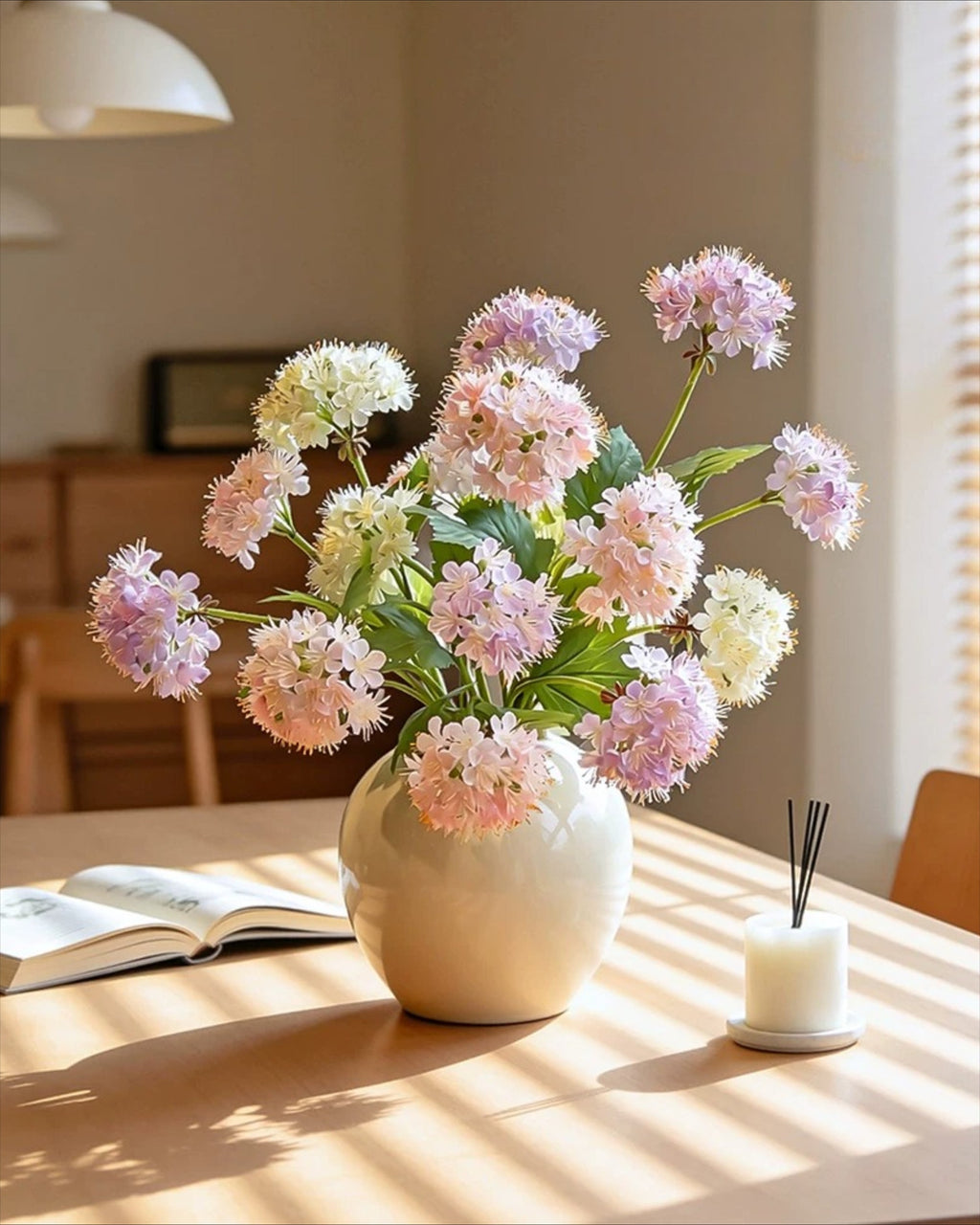 Pastel Whisper Hydrangea Faux Floral Bouquet