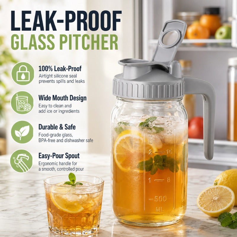 Leak-Proof Glass Pitcher