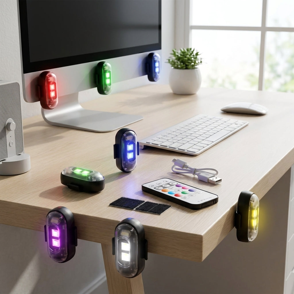 RGB LED Strobe Light — Wireless, Rechargeable, Color-Changing, Portable, DMX-Compatible, Sound-Activated