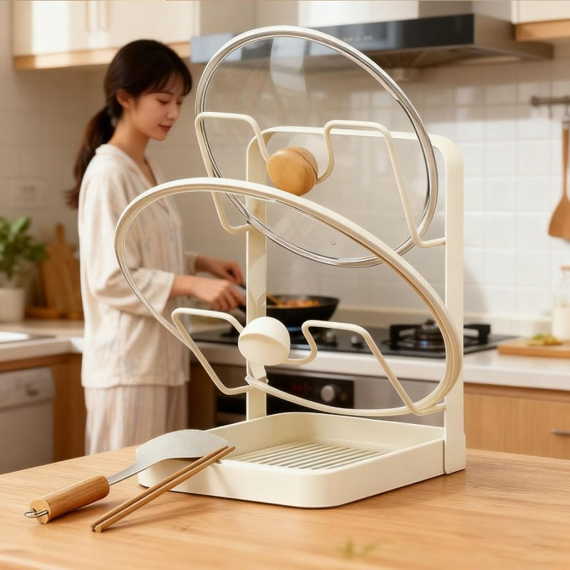 Vertical Pot Lid Organizer