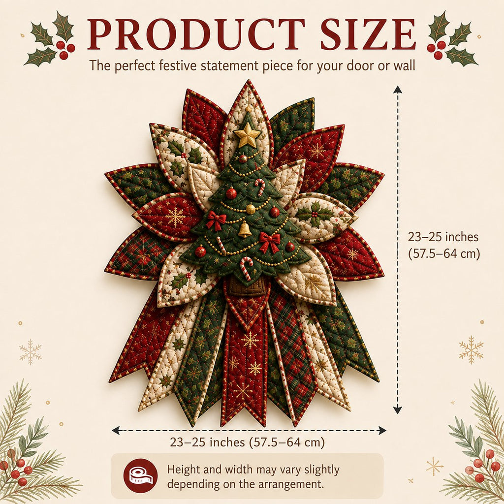 Festive Quilted Christmas Door Hanging DIY Sewing Kit