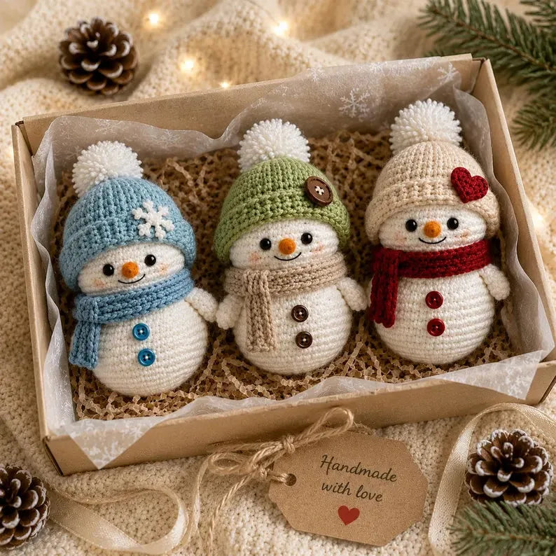 DIY Crochet Snowman Amigurumi Kit