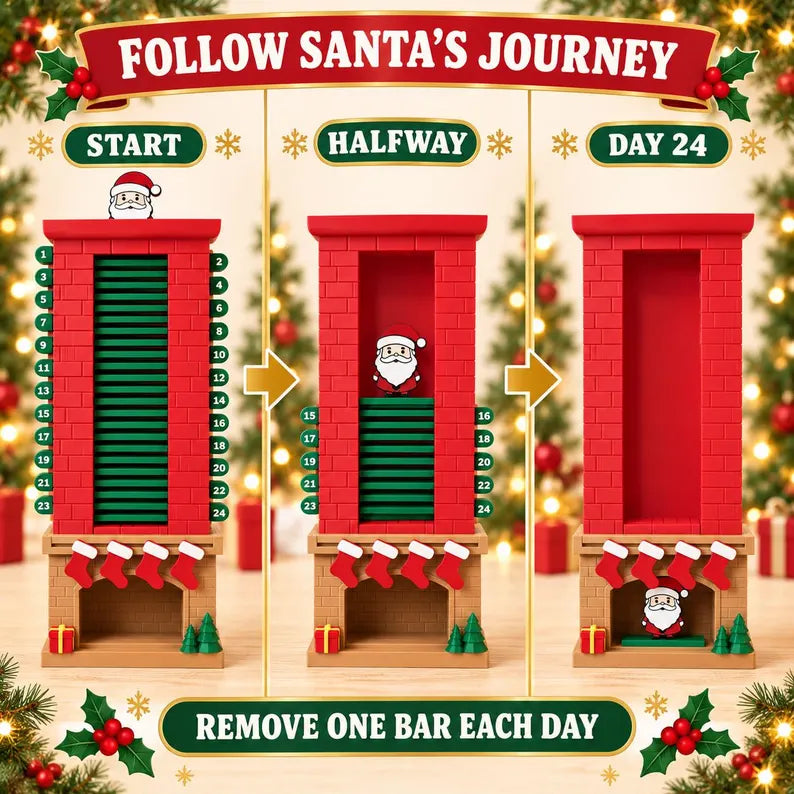 3D Printed Santa Chimney Advent Calendar – A Magical Christmas Countdown