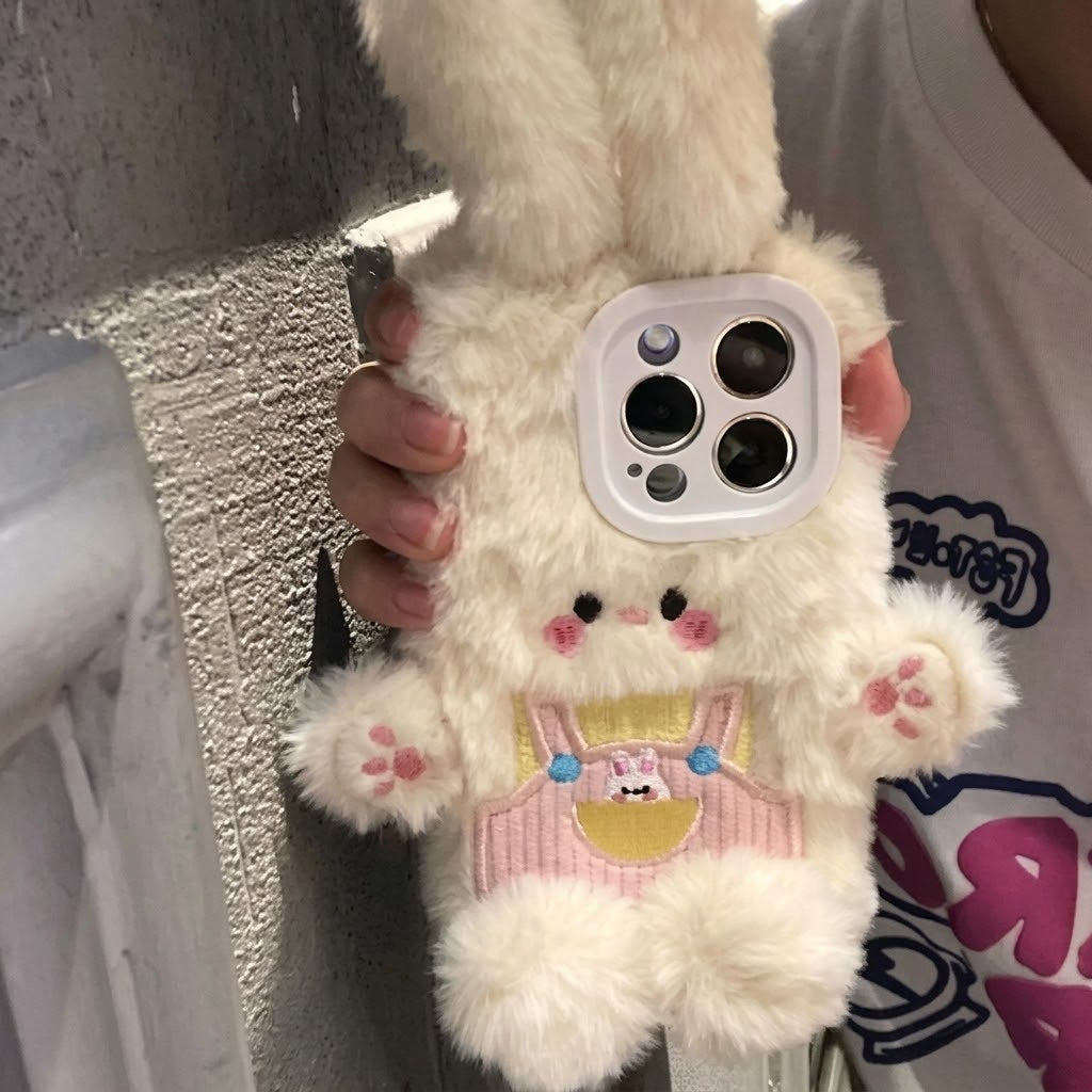 3D Cartoon Fluffy Bunny Cute iPhone Case