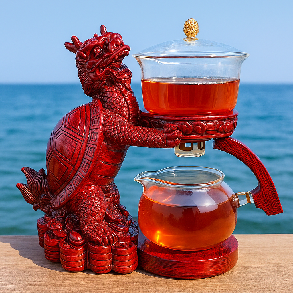 Magnetic Flow Kungfu Turtle Dragon Teapot Infuser