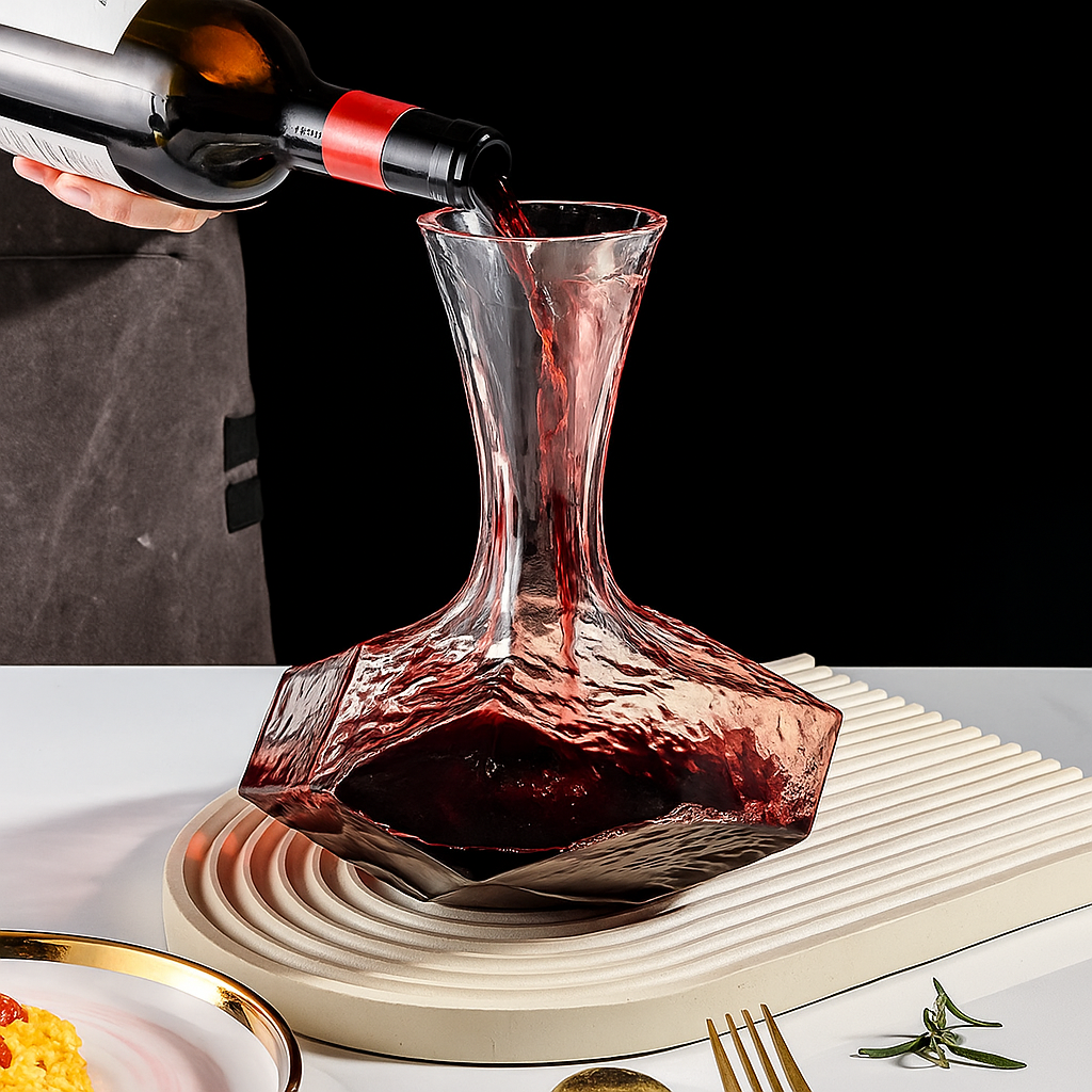 Irregular Crystal Glass Wine Decanter