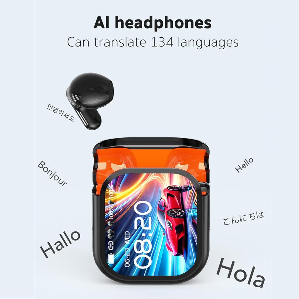 Translator Earbuds – Bluetooth 5.4 + LED Display