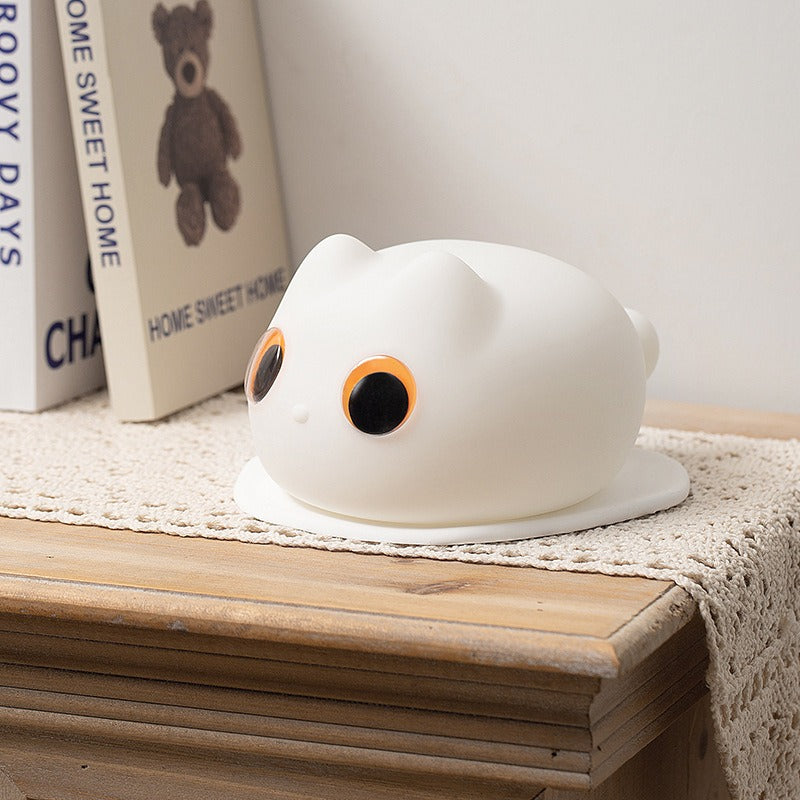 Maetiva® Orange Cat LED Squishy Tap Tap Night Light Lamp