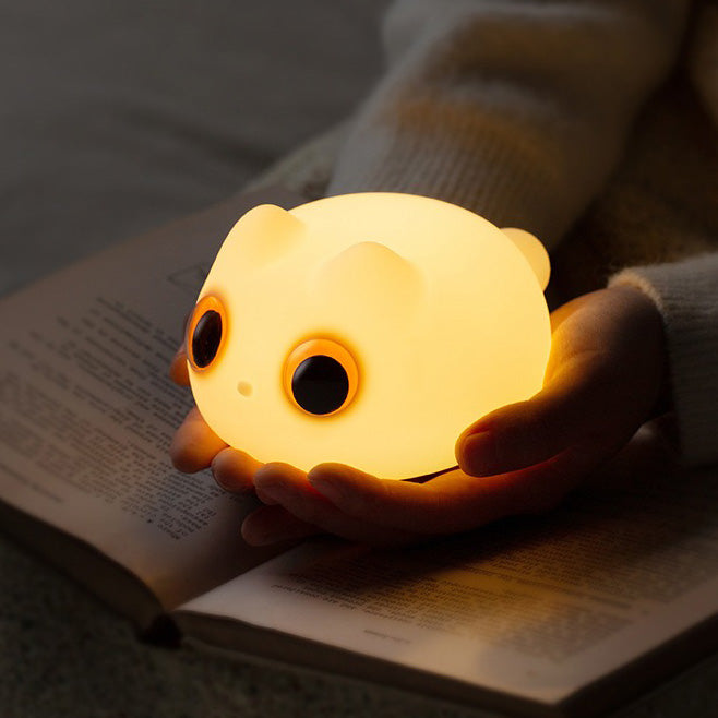 Maetiva® Orange Cat LED Squishy Tap Tap Night Light Lamp