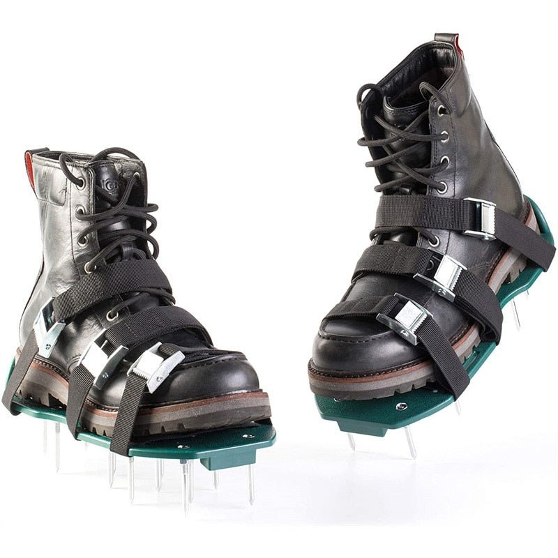 Lawn Aerator Shoes with Adjustable Straps for Grass Care