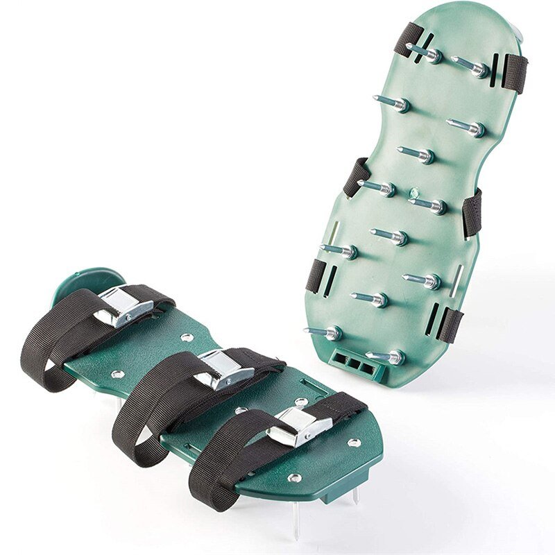 Lawn Aerator Shoes with Adjustable Straps for Grass Care