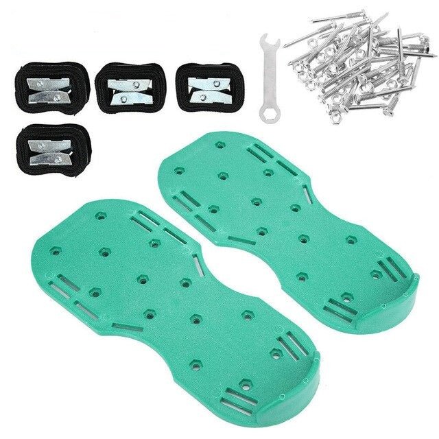 Lawn Aerator Shoes with Adjustable Straps for Grass Care