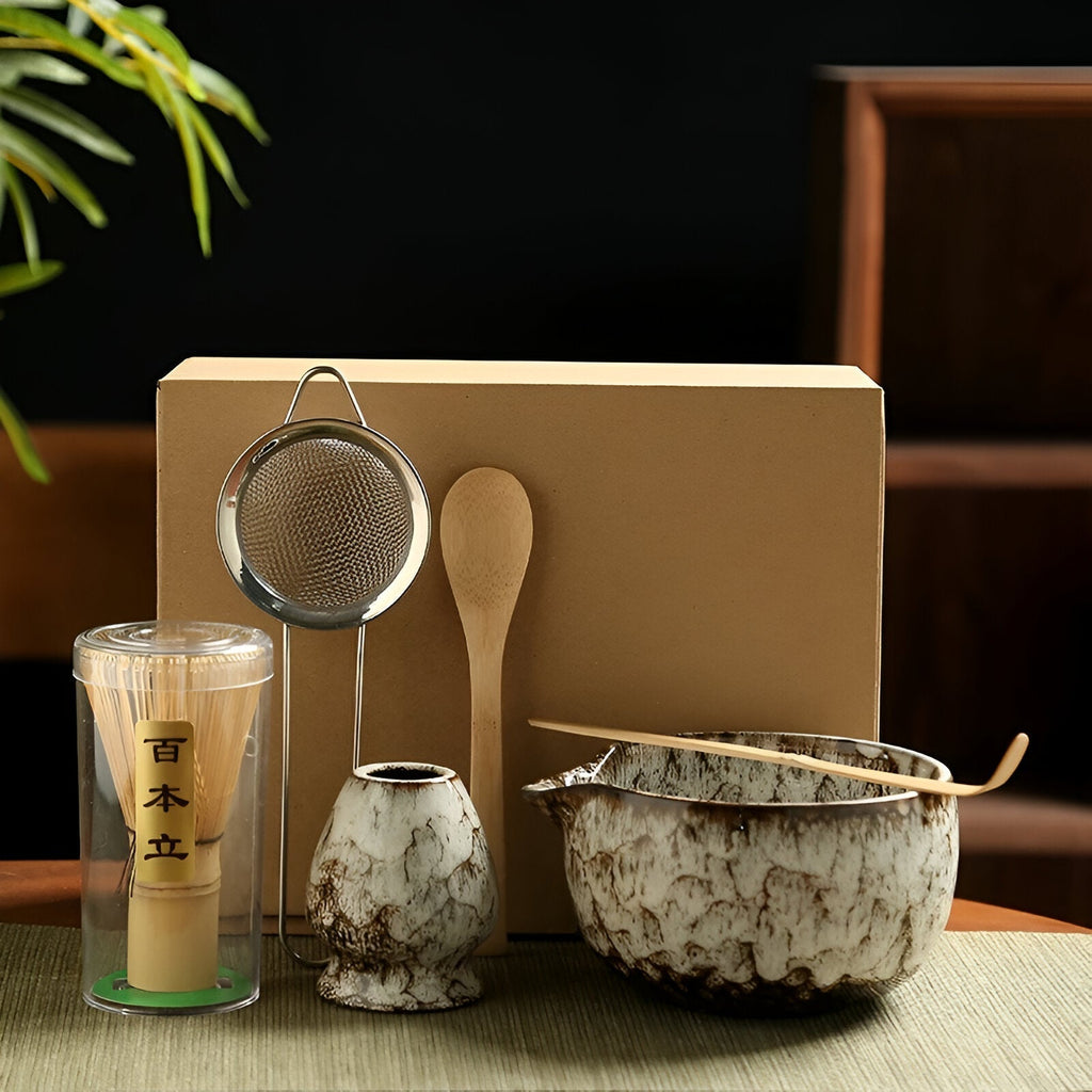 Maetiva | Traditional Matcha Tea Set – 6-Piece Authentic Japanese Matcha Kit – Premium Bamboo & Ceramic