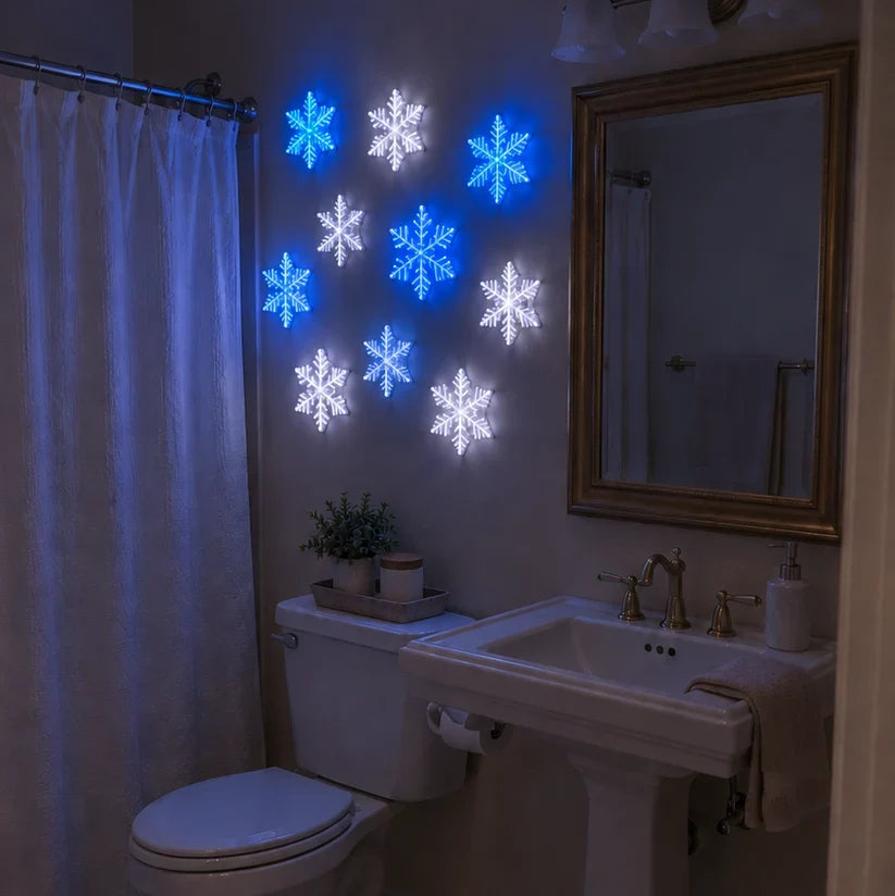 4PCS LED Snowflake Wall Light Set
