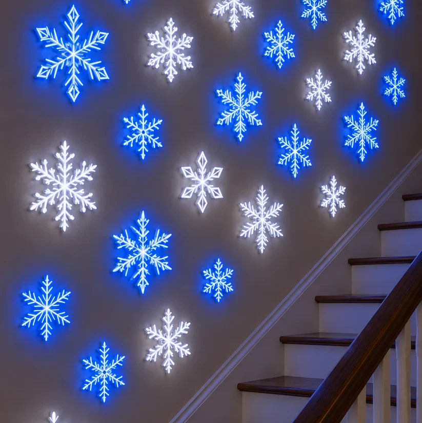 4PCS LED Snowflake Wall Light Set