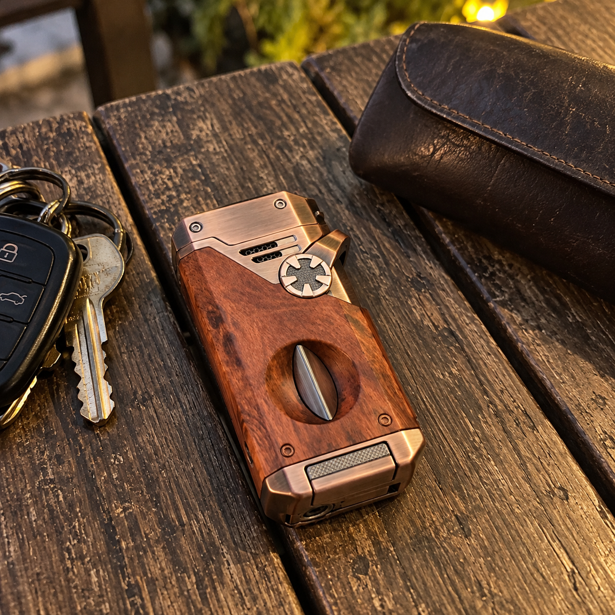 Deep Blue Quad Flame Refillable Torch Lighter