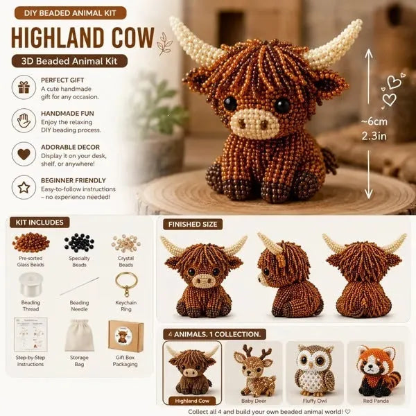 Mini 3D Beaded Animal DIY Kit
