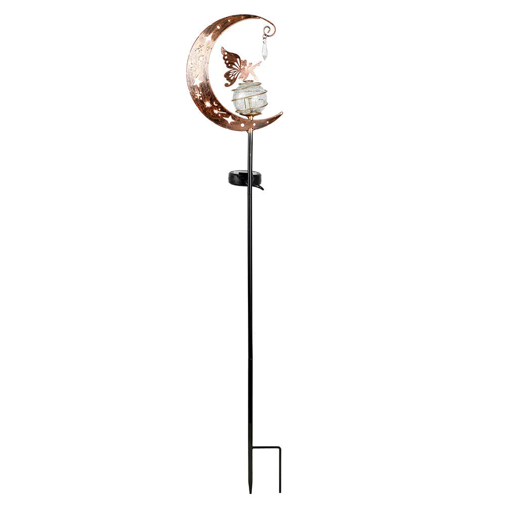 Hummingbird Moon Solar Garden Stake Light