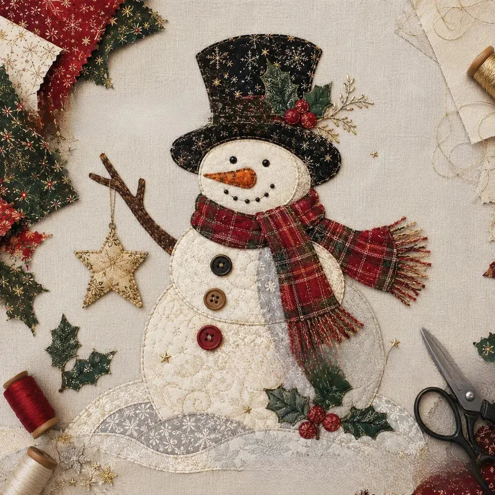 Christmas Patchwork Fabric Ornament Kit