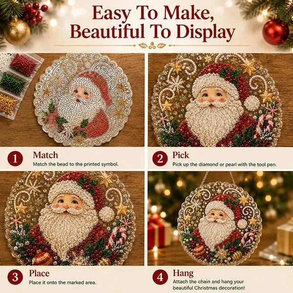 Christmas Pearl Diamond Art Suncatcher Kit