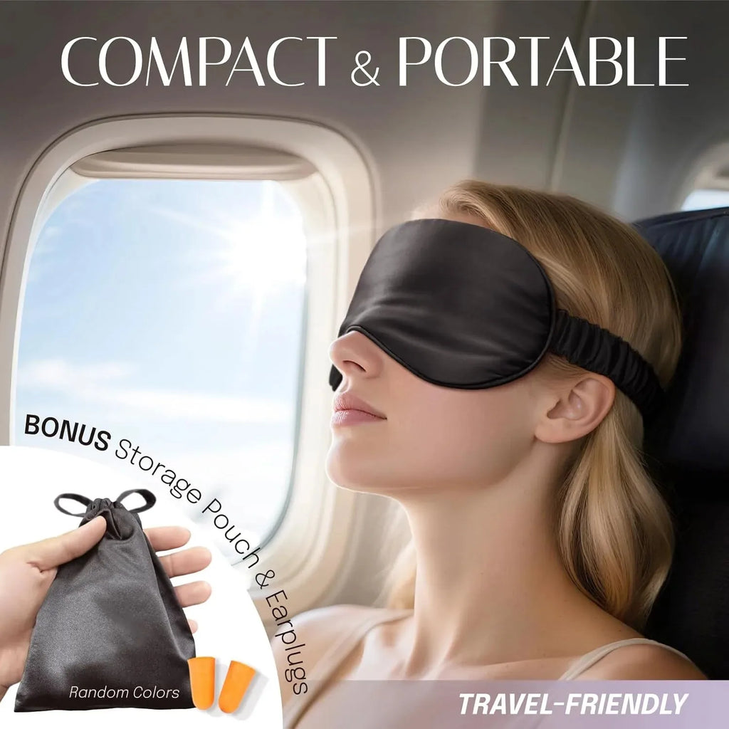 100% Mulberry Silk Eye Mask for Sleeping-2PCS