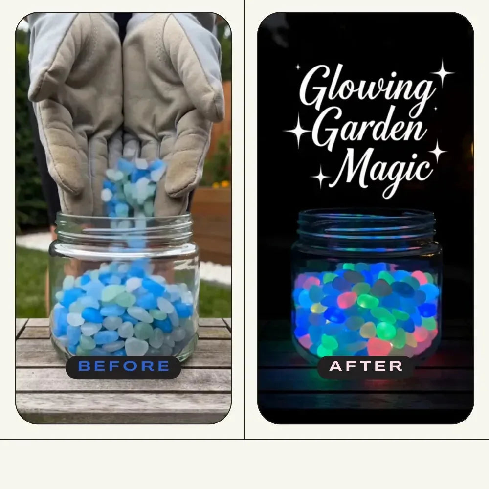 Colorful Glow in the Dark Garden Stones