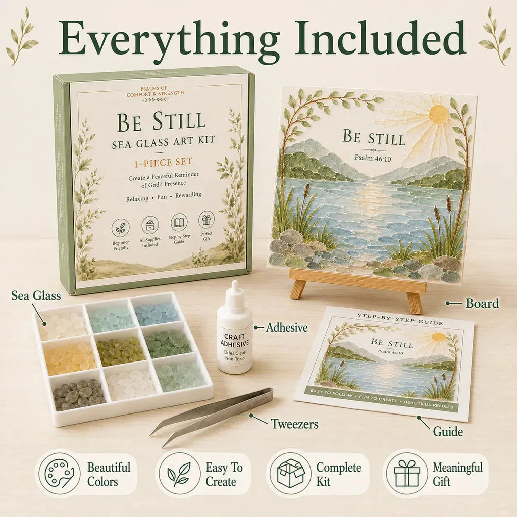 Psalms of Comfort and Strength Sea Glass Art Kit