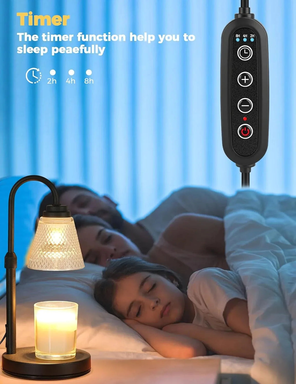 Cozy Candle Warmer Lamp with Timer & Dimmable Light