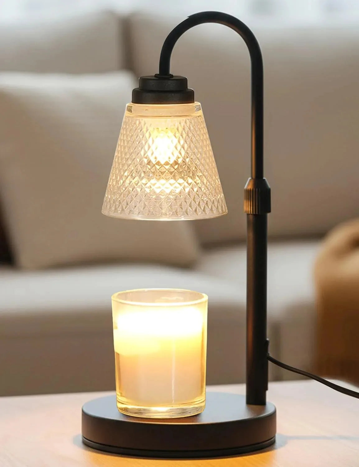 Cozy Candle Warmer Lamp with Timer & Dimmable Light